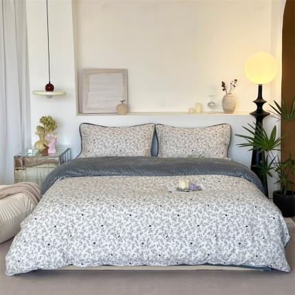 91家纺网 家纺一手货源 找家纺 （总）佰织鑫（会员-5元） 2023新款高温砂洗棉加绒棉花床盖四件套