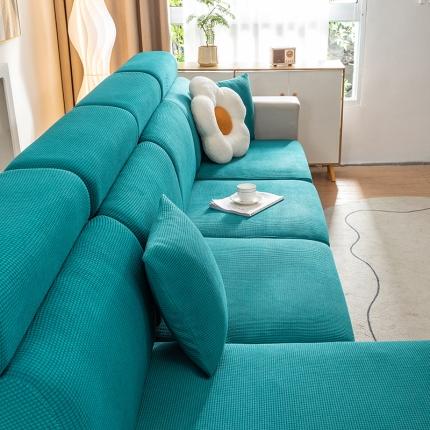 91家纺网 家纺一手货源 找家纺 沐沐家纺 2026新款玉米绒纯色沙发笠 翡翠绿