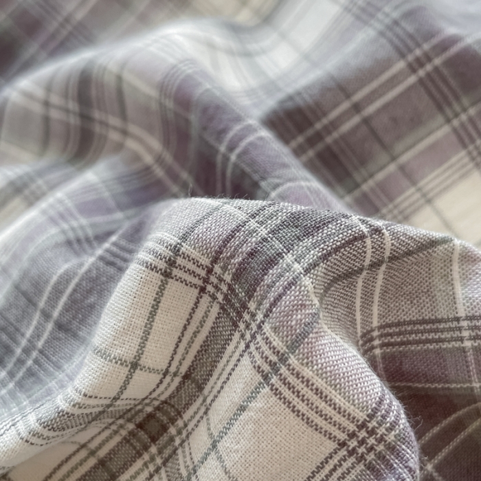 91家纺网 家纺一手货源 找家纺 雨帆家纺 2023新款良品简约亲肤水洗棉印花四件套 良品灰格子