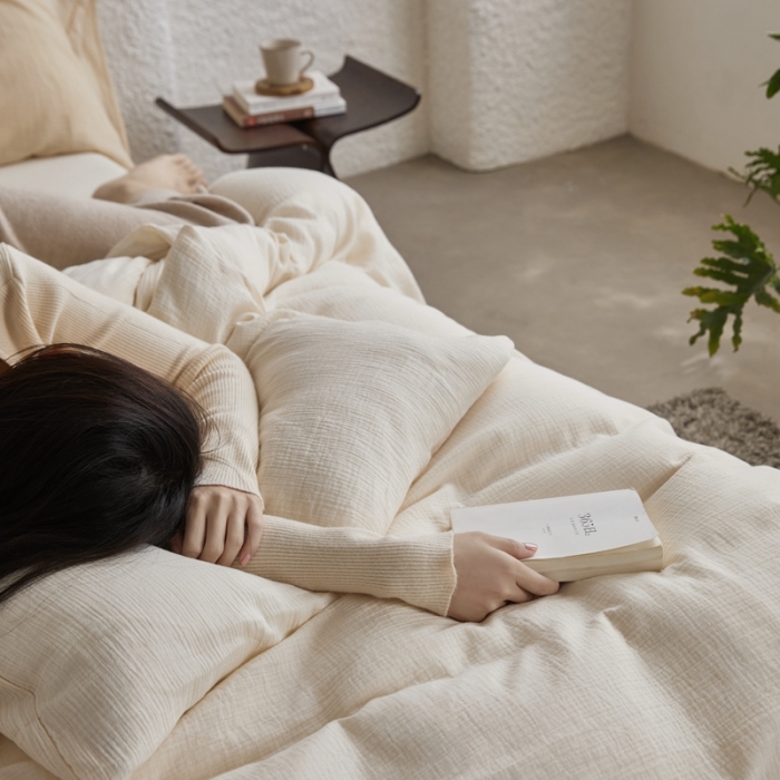 91家纺网 家纺一手货源 找家纺 （总）安莱生活2024新款绉纱美拉德色纯色四件套单品系列