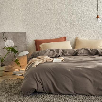 91家纺网 家纺一手货源 找家纺 （总）安莱生活2024新款绉纱美拉德色混搭四件套单品系列