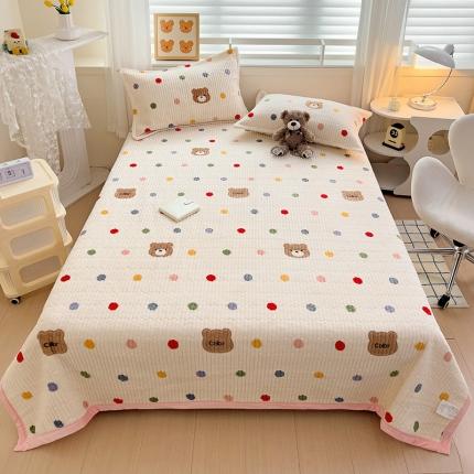 91家纺网 家纺一手货源 找家纺 乐童 2024新款直播爆款高克重床盖 活力熊-床盖