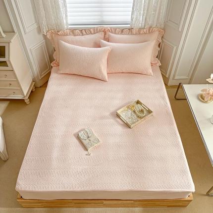 91家纺网 家纺一手货源 找家纺 （总）紫碧螺家纺 2023新款暗提花水洗棉麻绗绣款双面印花床笠