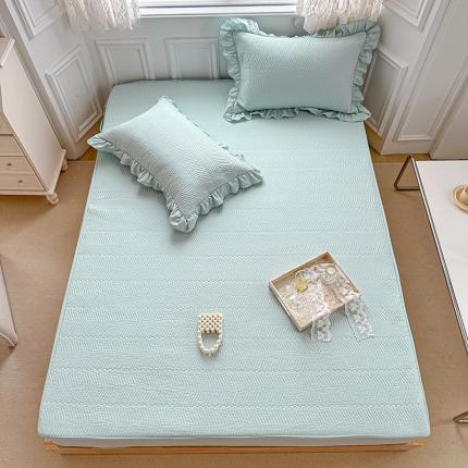 91家纺网 家纺一手货源 找家纺 （总）紫碧螺家纺 2023新款暗提花水洗棉麻绗绣款双面印花床笠