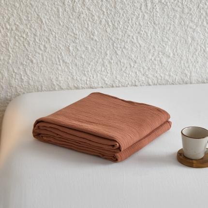 91家纺网 家纺一手货源 找家纺 安莱生活2024新款绉纱美拉德色纯色单品床单 太妃