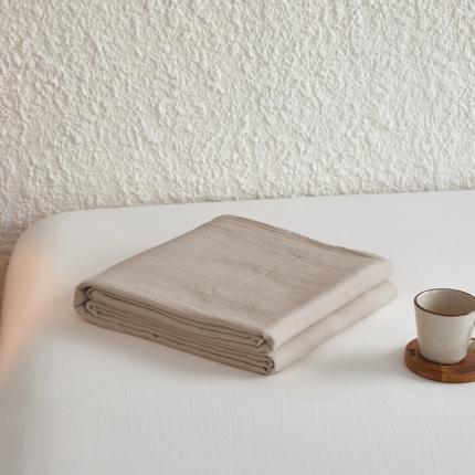 91家纺网 家纺一手货源 找家纺 安莱生活2024新款绉纱美拉德色纯色单品床单 伯爵