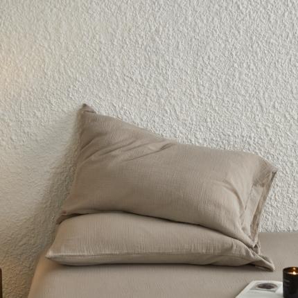 91家纺网 家纺一手货源 找家纺 （总）安莱生活2024新款绉纱美拉德色纯色单品枕套