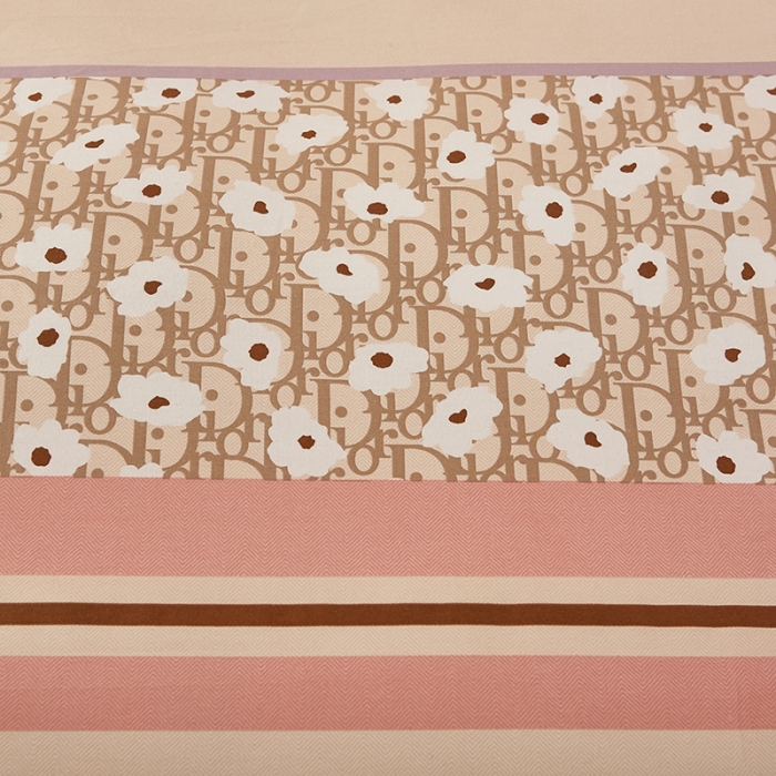 91家纺网 家纺一手货源 找家纺 雲归梦 2023新款全棉AB版加厚四件套北国之春粉