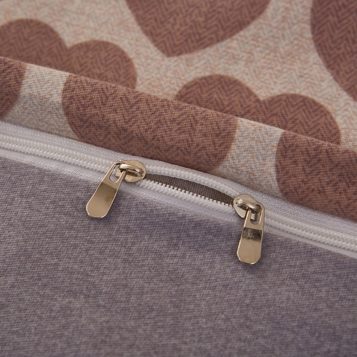 91家纺网 家纺一手货源 找家纺 雲归梦 2023新款全棉AB版加厚四件套真爱咖