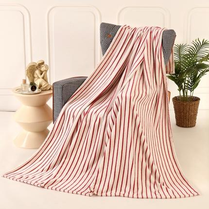 91家纺网 家纺一手货源 找家纺 （总）新丽佳家纺 2023新款亲肤舒适法莱绒条纹毛毯