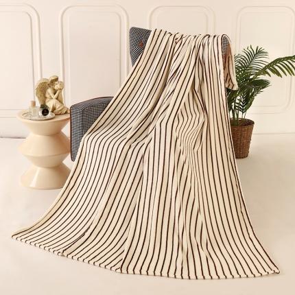 91家纺网 家纺一手货源 找家纺 （总）新丽佳家纺 2023新款亲肤舒适法莱绒条纹毛毯