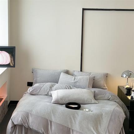 91家纺网 家纺一手货源 找家纺 顾里 2023新款H系列雕花绒四件套