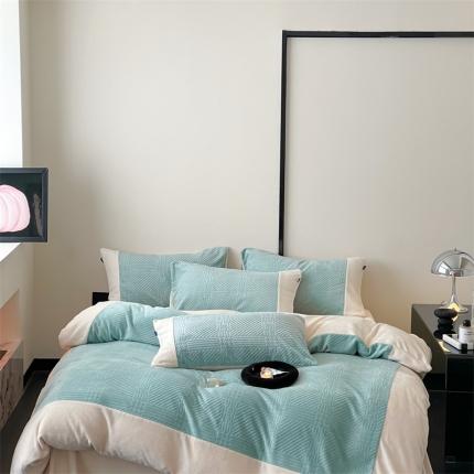 91家纺网 家纺一手货源 找家纺 顾里 2023新款H系列雕花绒四件套