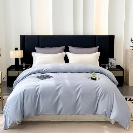 91家纺网 家纺一手货源 找家纺 莱阁亿 2023新款高支高密全棉磨毛单被套 北极蓝