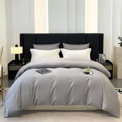 91家纺网 家纺一手货源 找家纺 莱阁亿 2023新款高支高密全棉磨毛单被套 芝麻灰