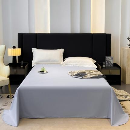 91家纺网 家纺一手货源 找家纺 莱阁亿 2023新款高支高密纯色全棉磨毛单床单 北极蓝