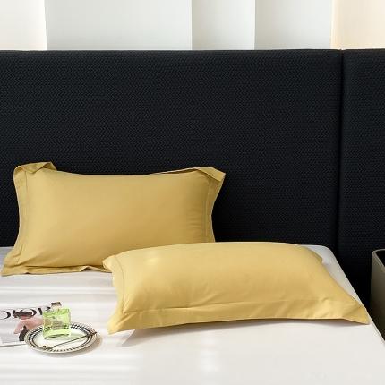 91家纺网 家纺一手货源 找家纺 莱阁亿 2023新款高支高密纯色全棉磨毛单枕套 泥黄
