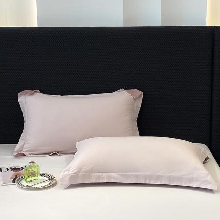 91家纺网 家纺一手货源 找家纺 莱阁亿 2023新款高支高密纯色全棉磨毛单枕套 雅灰粉