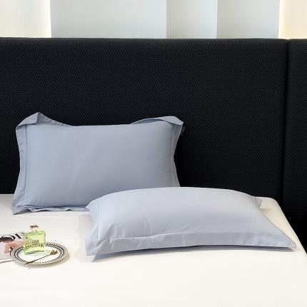 莱阁亿 2023新款高支高密纯色全棉磨毛单枕套 北极兰