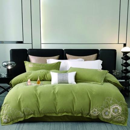 91家纺网 家纺一手货源 找家纺 （总）云锦家居 2024春夏新品云柔棉刺绣四件套-迪梦