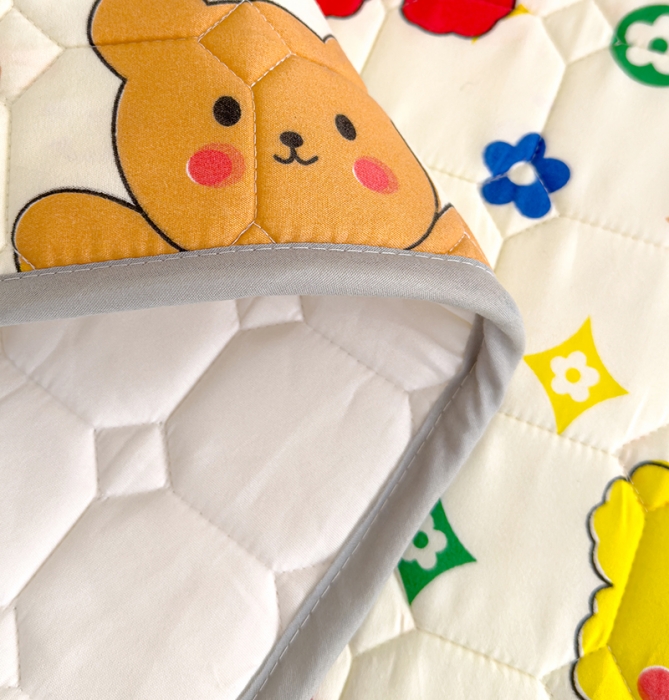 91家纺网 家纺一手货源 找家纺 伊人坊 2024新款亲肤水洗薄款软床垫防滑床护垫床褥学生垫子可机洗 缤纷小熊