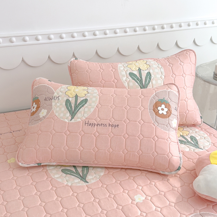 91家纺网 家纺一手货源 找家纺 伊人坊 2024新款亲肤水洗薄款软床垫防滑床护垫床褥学生垫子可机洗 花开浪漫