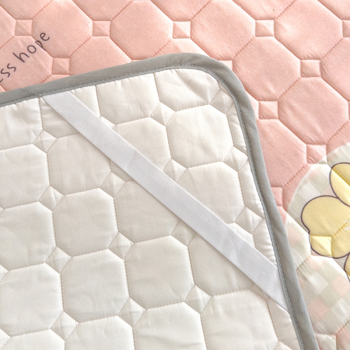 91家纺网 家纺一手货源 找家纺 伊人坊 2024新款亲肤水洗薄款软床垫防滑床护垫床褥学生垫子可机洗 花开浪漫