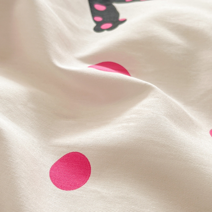 91家纺网 家纺一手货源 找家纺 桃子家居 2024新款纯棉13372粉梦可爱小清新卡通系列四件套 棉-开心猫