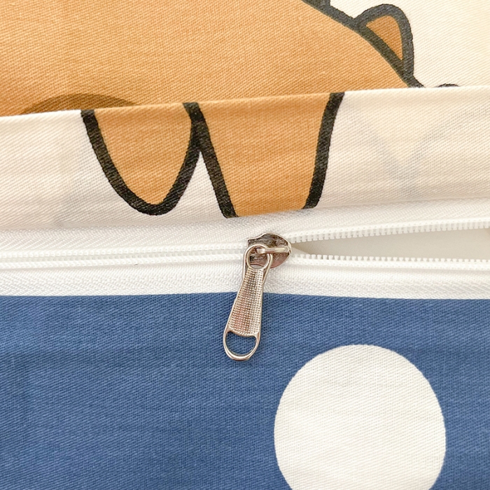 91家纺网 家纺一手货源 找家纺 桃子家居 2024新款纯棉13372粉梦可爱小清新卡通系列四件套 棉-恐龙多多