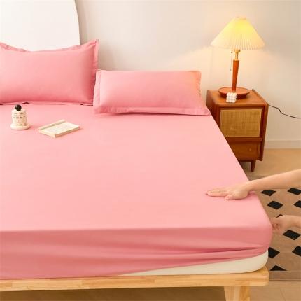 91家纺网 家纺一手货源 找家纺 梦舒羽 抗菌隔尿防水四季款单层床笠床垫保护罩床垫套 豆沙粉