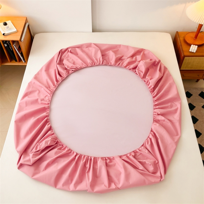 91家纺网 家纺一手货源 找家纺 梦舒羽 抗菌隔尿防水四季款单层床笠床垫保护罩床垫套 豆沙粉