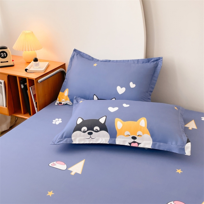 91家纺网 家纺一手货源 找家纺 梦舒羽 新款抗菌隔尿防水四季款单层床笠床垫保护罩床垫套 萌宠乐园