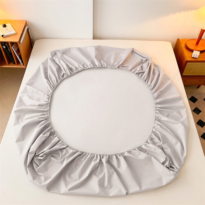 91家纺网 家纺一手货源 找家纺 梦舒羽 新款抗菌隔尿防水四季款单层床笠床垫保护罩床垫套 银优灰