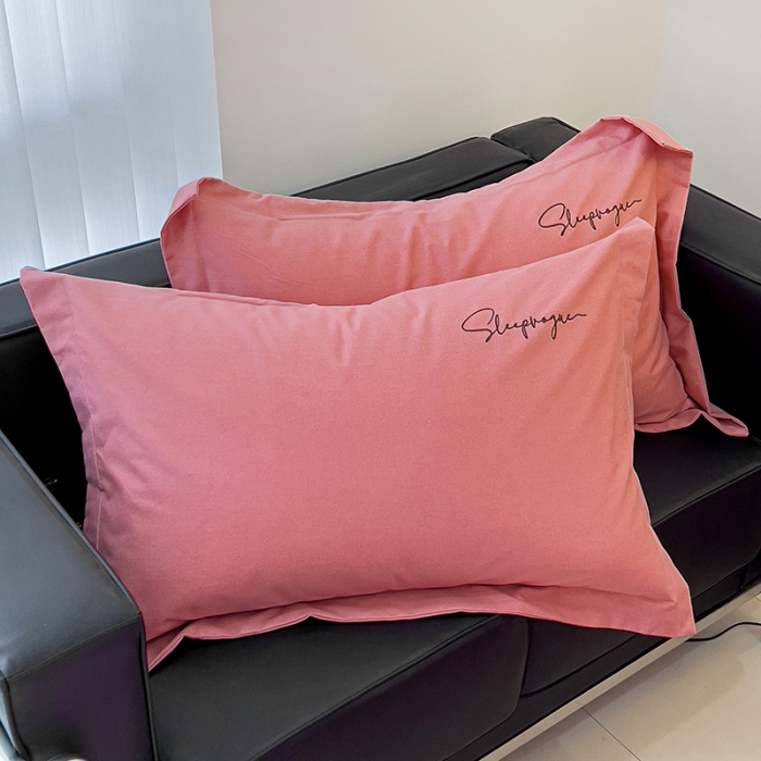 91家纺网 家纺一手货源 找家纺 慕尚家纺 2025新款全棉磨毛英文字母绣系列四件套 艾丽沙