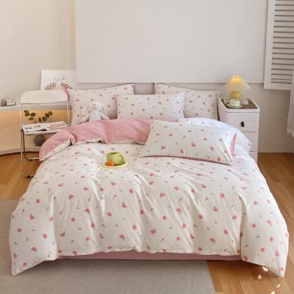 91家纺网 家纺一手货源 找家纺 洺兰家居 2025新款13372全棉四件套依恋