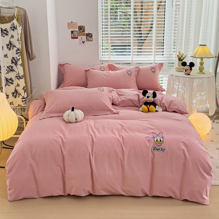 91家纺网 家纺一手货源 找家纺 （总）慕尚家纺 2025新款迪士尼全棉磨毛刺绣系列四件套