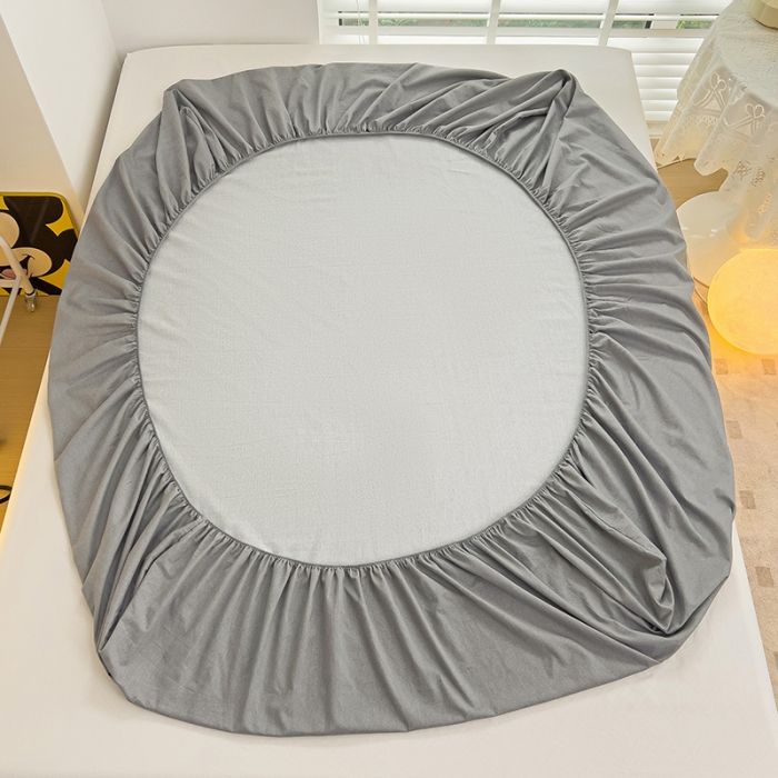 91家纺网 家纺一手货源 找家纺 慕尚家纺 2025新款迪士尼全棉磨毛刺绣床笠+枕套系列 米奇灰