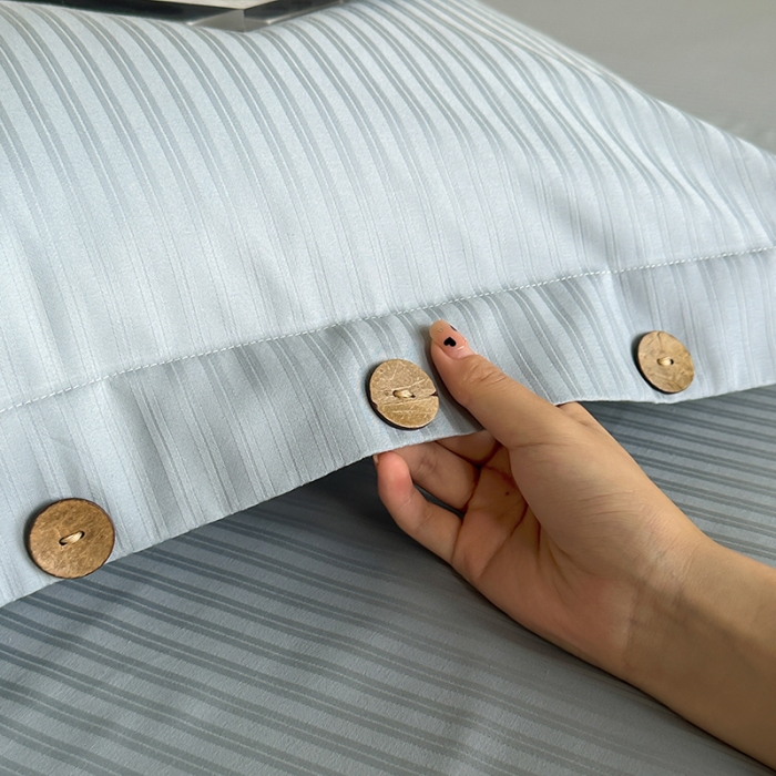 91家纺网 家纺一手货源 找家纺 （总）三朵家纺 2024年春夏全棉提花贡缎缎条单床笠