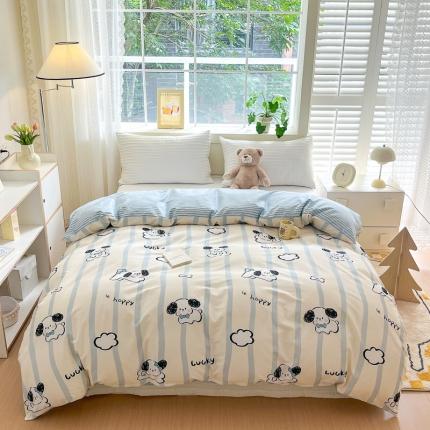 91家纺网 家纺一手货源 找家纺 （总）清雅福 2024春夏新品喷气全棉13372印花系列-单被套