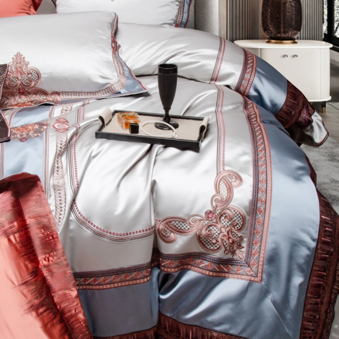 91家纺网 家纺一手货源 找家纺 （总）至爱今生 新款A版140支色织锦缎多件套-曼西顿皇朝