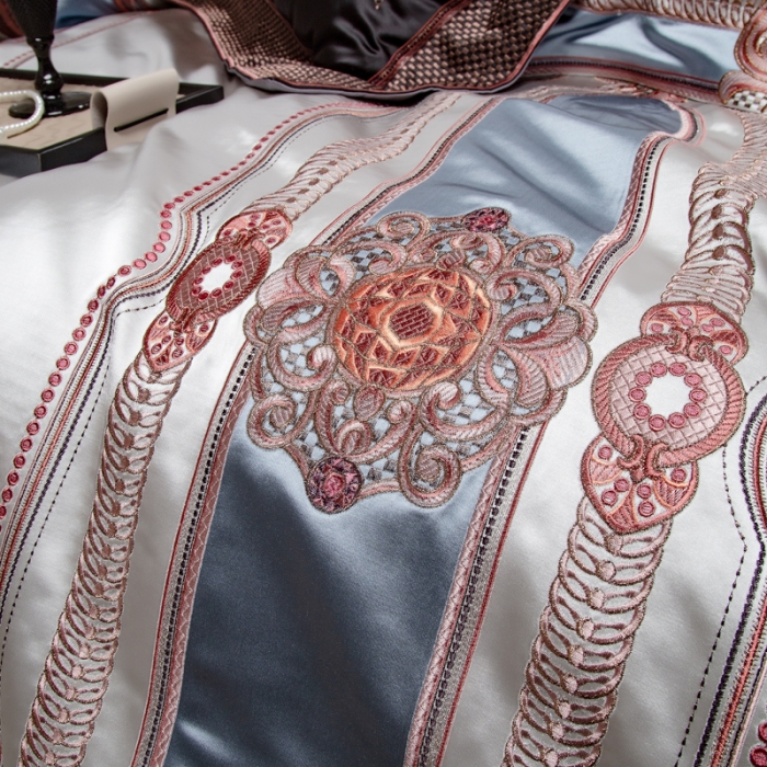 91家纺网 家纺一手货源 找家纺 （总）至爱今生 新款A版140支色织锦缎多件套-曼西顿皇朝