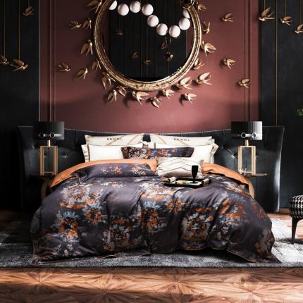 （总）至爱今生 新款A版140支色织锦缎多件套-欢乐颂