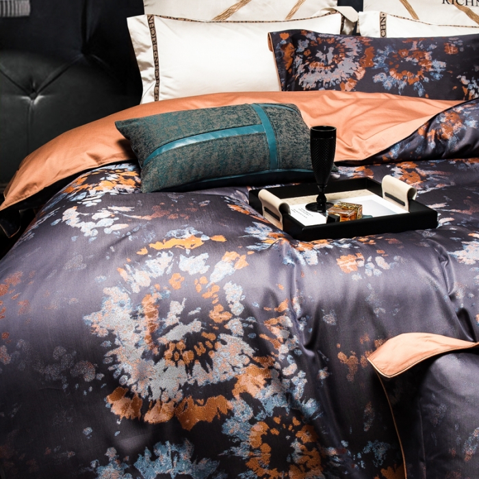 91家纺网 家纺一手货源 找家纺 （总）至爱今生 新款A版140支色织锦缎多件套-欢乐颂