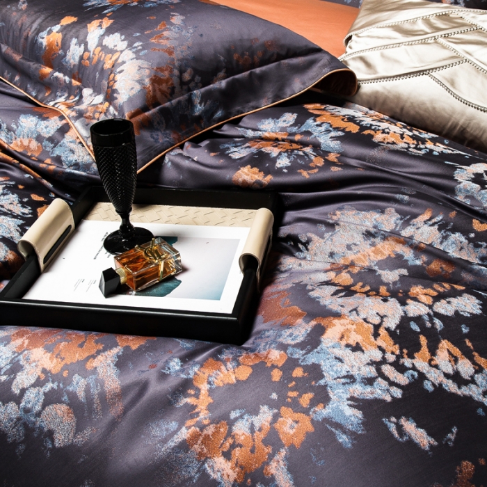 91家纺网 家纺一手货源 找家纺 （总）至爱今生 新款A版140支色织锦缎多件套-欢乐颂