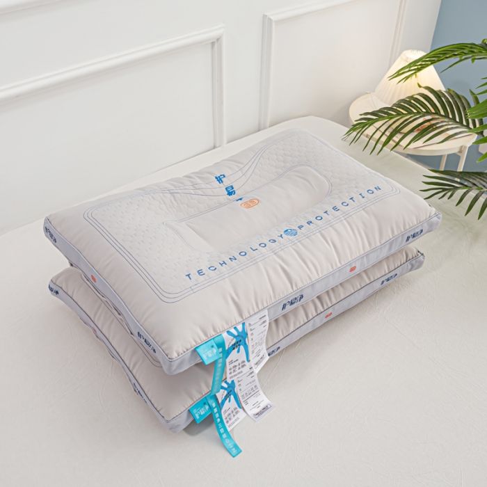 91家纺网 家纺一手货源 找家纺 总荣运枕业 2022新款科技布三重防护枕头护易净枕芯保健枕头