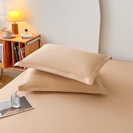 91家纺网 家纺一手货源 找家纺 梦舒羽 2025新款抗菌防水四季款枕套宿舍单人枕芯套枕头套 卡其