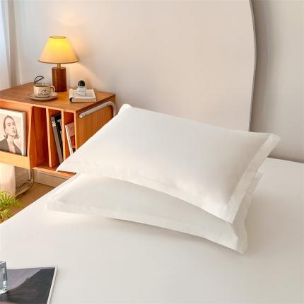 91家纺网 家纺一手货源 找家纺 梦舒羽 2025新款抗菌防水四季款枕套宿舍单人枕芯套枕头套 珍珠白