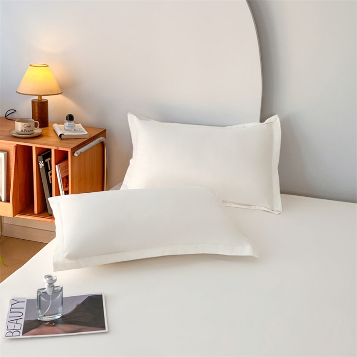 91家纺网 家纺一手货源 找家纺 梦舒羽 2025新款抗菌防水四季款枕套宿舍单人枕芯套枕头套 珍珠白