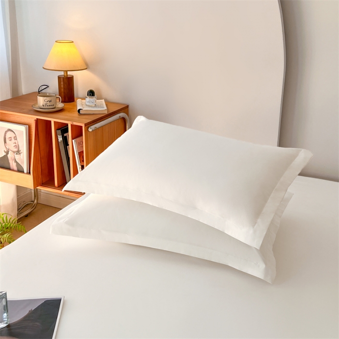 91家纺网 家纺一手货源 找家纺 梦舒羽 2025新款抗菌防水四季款枕套宿舍单人枕芯套枕头套 珍珠白