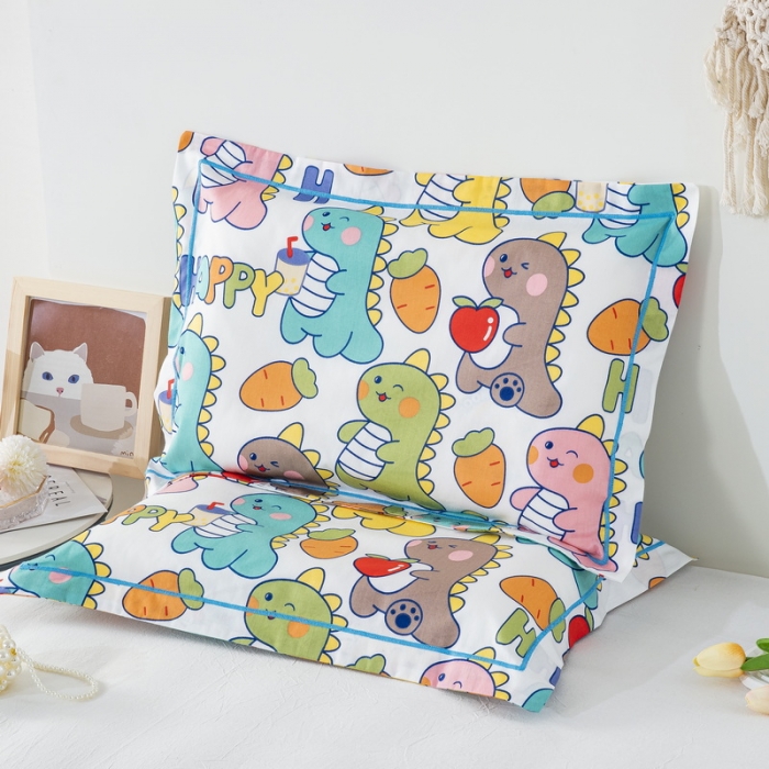 91家纺网 家纺一手货源 找家纺 （总）乐秀家纺 2024新款卡通全棉枕套儿童幼儿园枕头